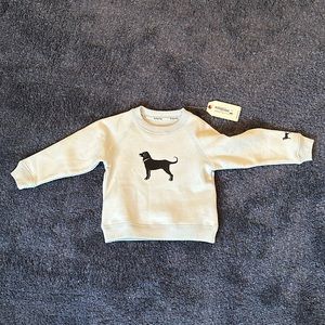 The Black Dog toddler sweatshirt crew neck 12-18 months light blue. NWT
